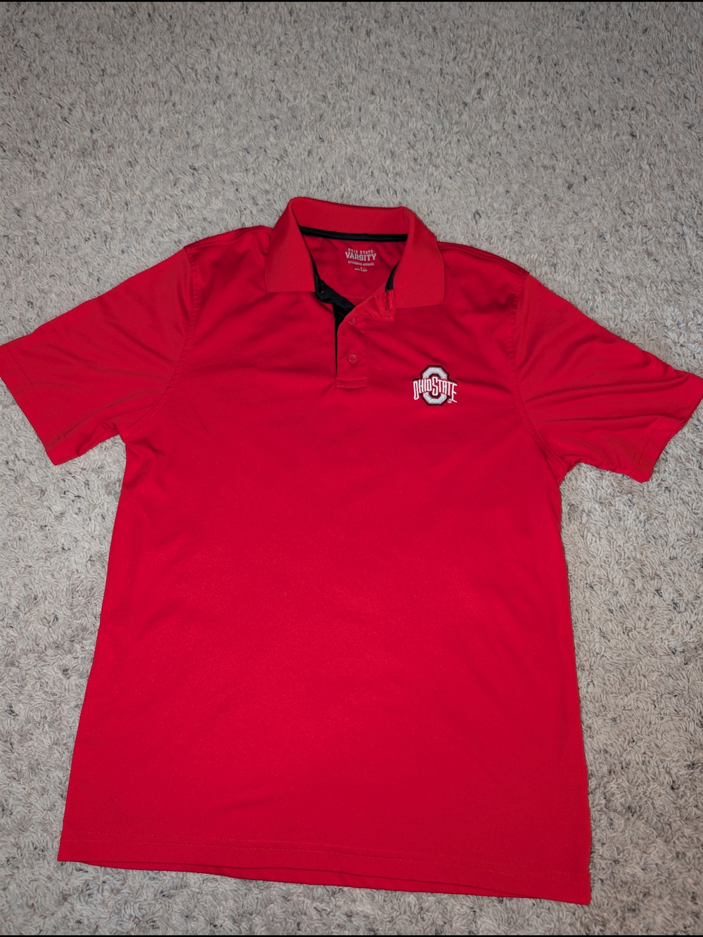 Varsity Men's Red Ohio State Polo Shirt Size S
